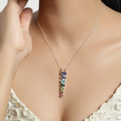 BREATHE IN BREATHE OUT MOVE ON CRYSTAL NECKLACE