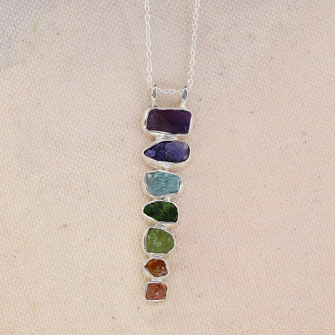BREATHE IN BREATHE OUT MOVE ON CRYSTAL NECKLACE