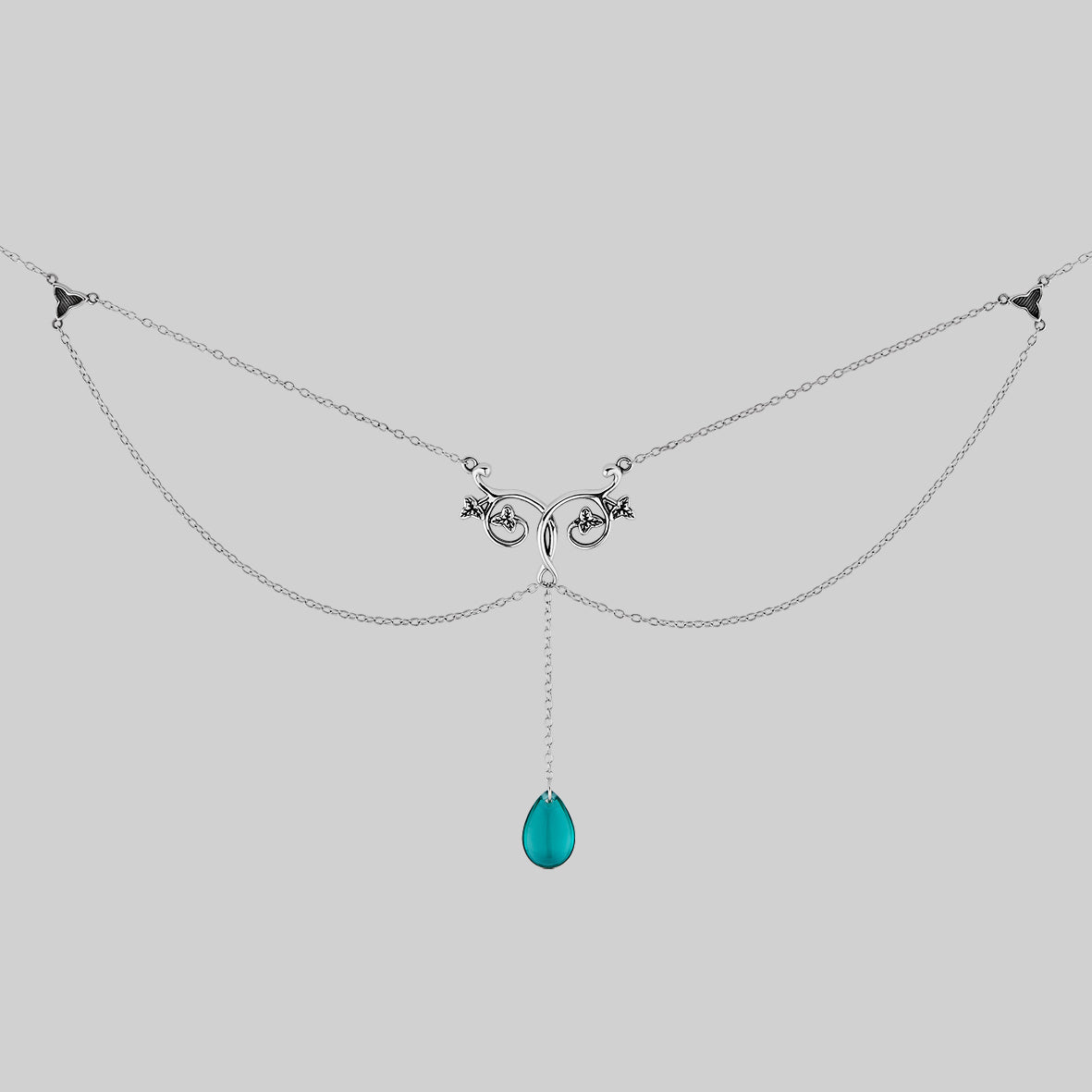 Glass Droplet Ivy Necklace