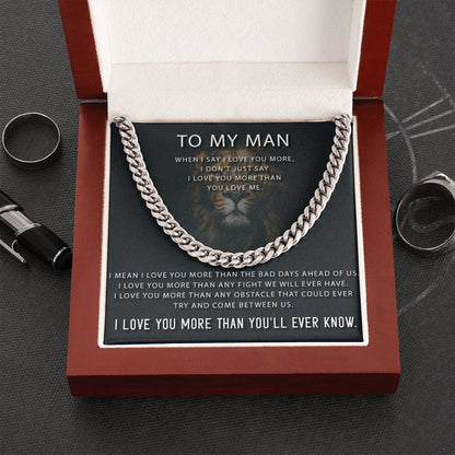 To My Man - I Love You More than You'll Ever Know Necklace