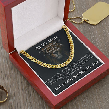 To My Man - I Love You More than You'll Ever Know Necklace