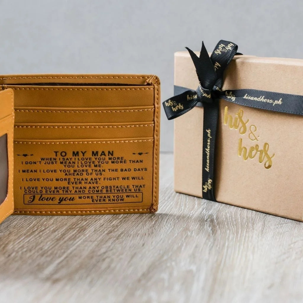 To My Man Leather BIFold Wallet