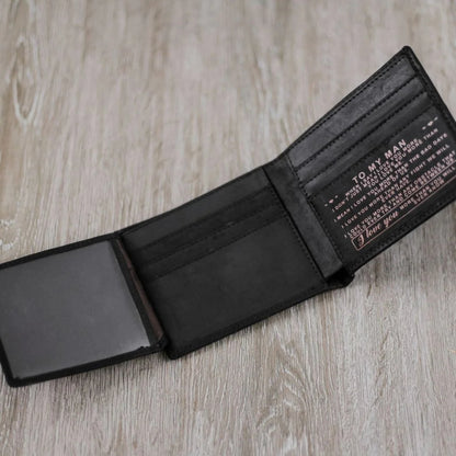 To My Man Leather BIFold Wallet