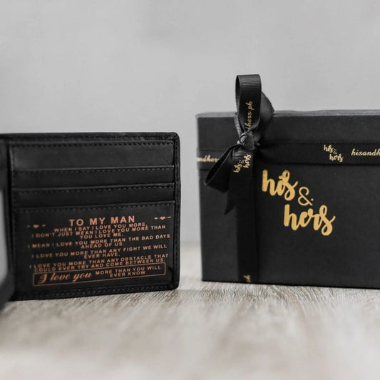 To My Man Leather BIFold Wallet