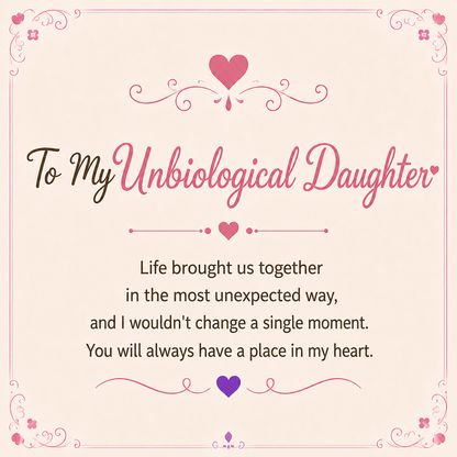 For Unbiological Daughter- Life Brought Us Together Infinity Necklace