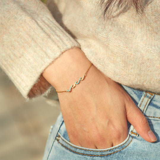 I'D BE SO LOST WITHOUT YOU TRIPLE WAVE FRIENDSHIP MATCHING BRACELET