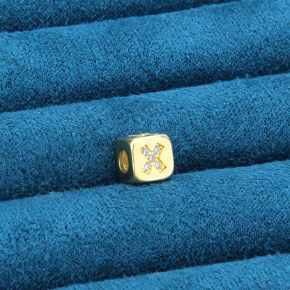 DIY Alphabet Gold Plated Zircon Necklace