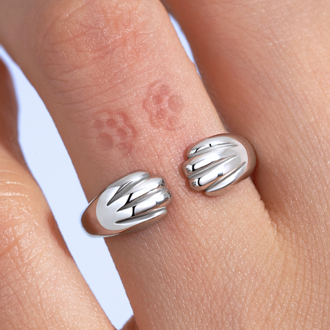 S925 Adjustable Paw Ring