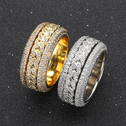 Golden Slumber Cuban Spinning Anxiety Ring