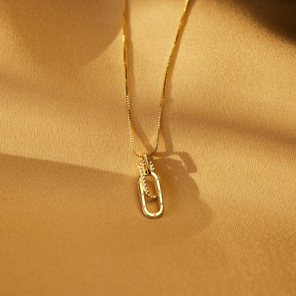 Linked Together Rectangle Interlocking Necklace