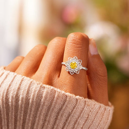 Don't Worry Be Hippie Mandala Ring
