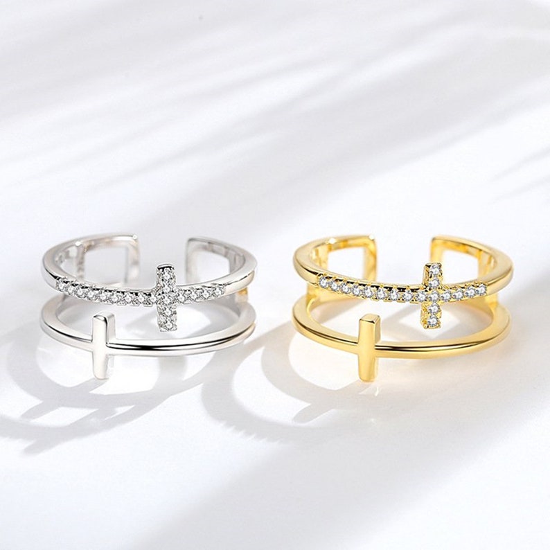 To My Daughter Pray Through It Double Cross Ring