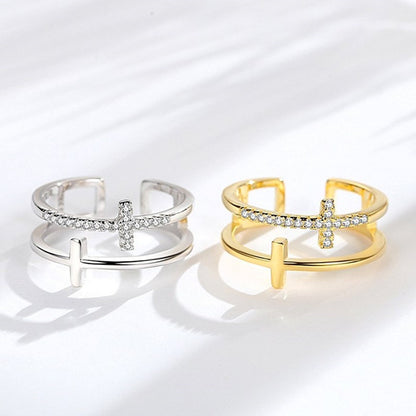 To My Daughter Pray Through It Double Cross Ring