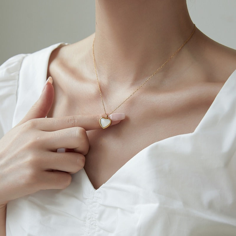 Carnelian Stone Heart Necklace