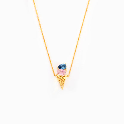 Mama's Sweet Joys - Custon Birthstones Ice Cream Necklace