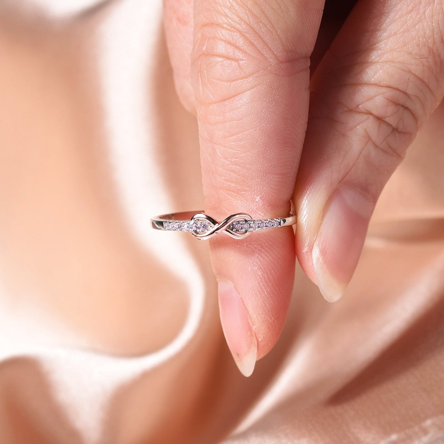 To My Daughter Infinite Love Ring- S925 Silver Diamond Ring