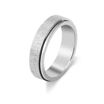 Frosted Stress Relief Spinner Ring