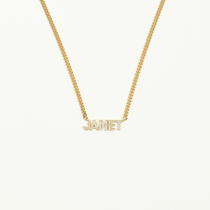 Custom Name Necklace With Cuban Chain