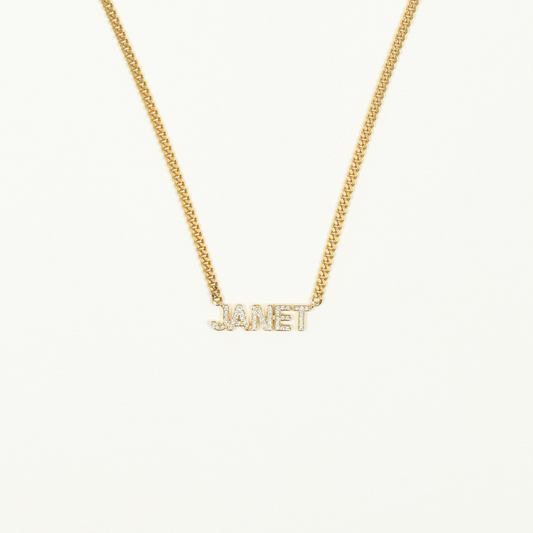 Custom Name Necklace With Cuban Chain
