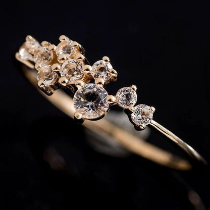 Floral Cluster Moissanite Ring