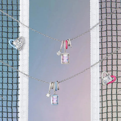 Crystal Aurora Rock Candy Necklace