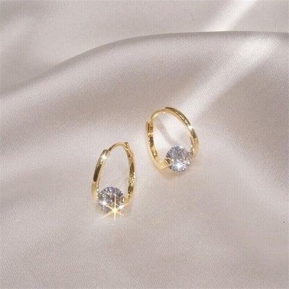 DIAMOND ROUND STUD EARRINGS