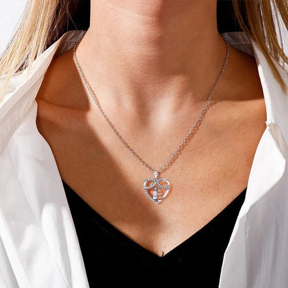 🌊Summer Hot Sale✨For Granddaughter - I Love You Forever Heart Necklace