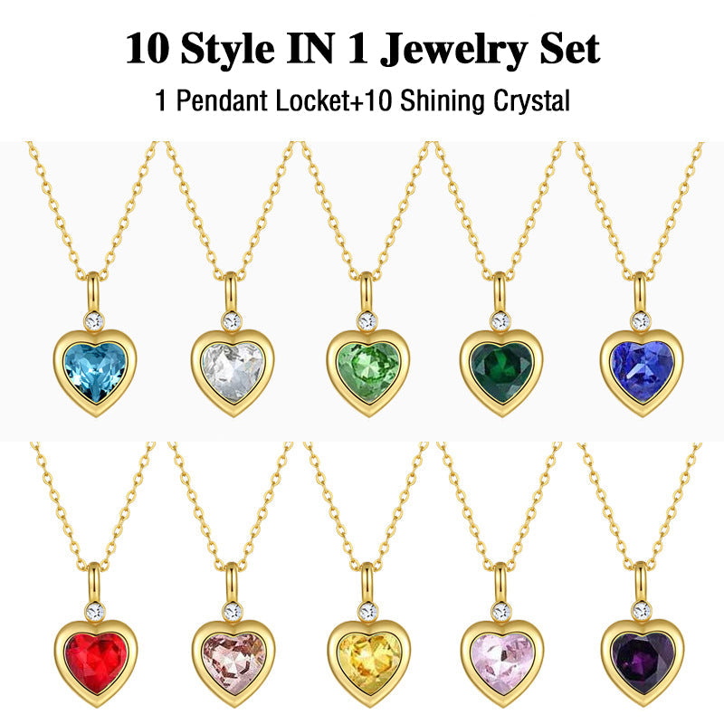 10 Style in 1 Jewelry Pendant Necklace