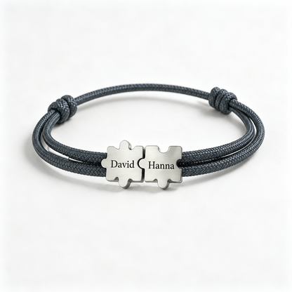 To My Man- Couple Puzzle Custom Name Bracelet
