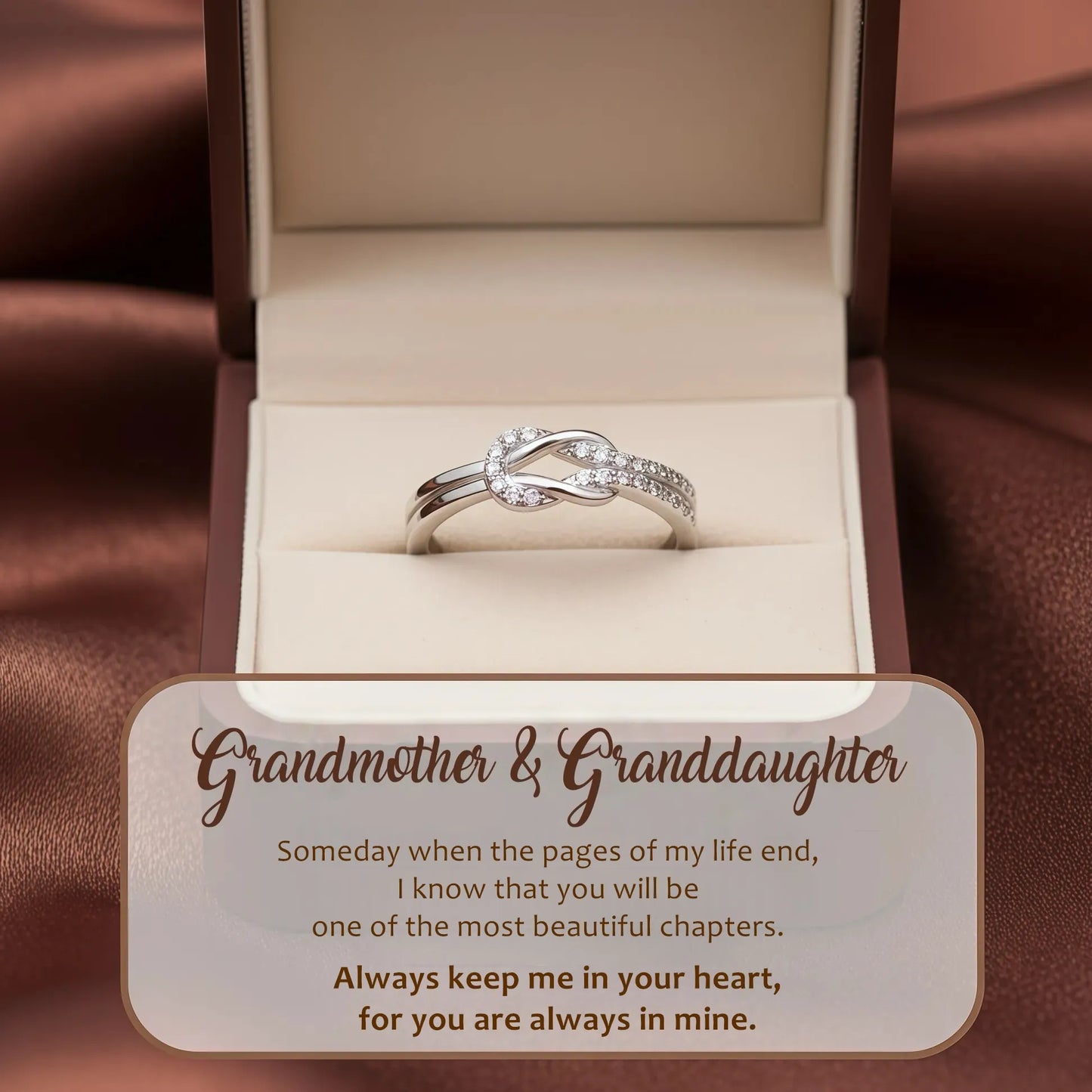 To My Granddaughter - Keep Me In Your Heart Infinity S925 Ring