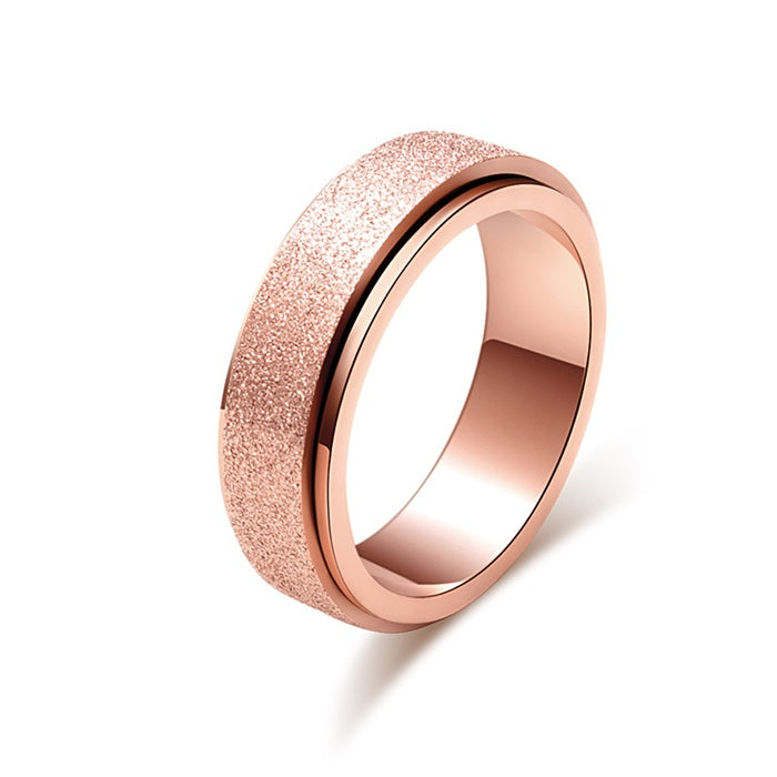 Frosted Stress Relief Spinner Ring