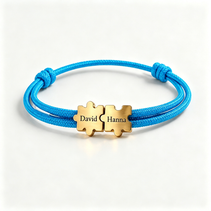 To My Man- Couple Puzzle Custom Name Bracelet