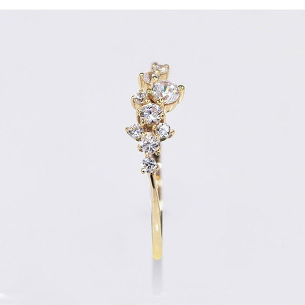Floral Cluster Moissanite Ring