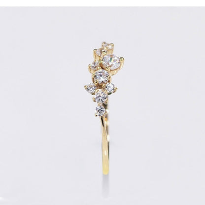 Floral Cluster Moissanite Ring