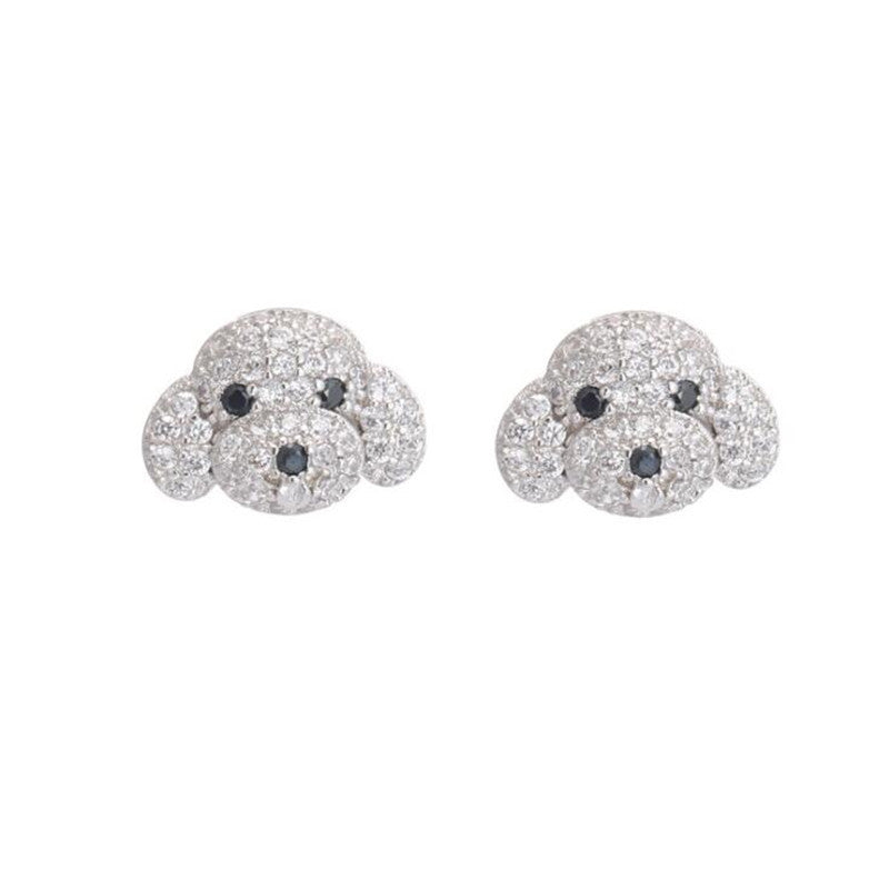 Cute Dog 925 Sterling Silver Earrings