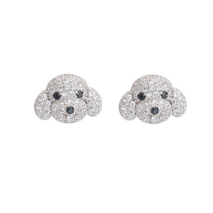 Cute Dog 925 Sterling Silver Earrings