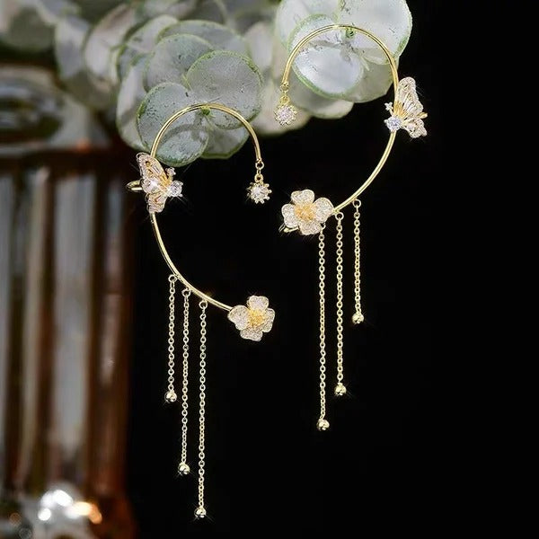 -Butterfly Tassel Style Zircon Earrings | Perfect Gift🎁
