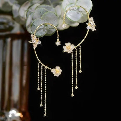 -Butterfly Tassel Style Zircon Earrings | Perfect Gift🎁