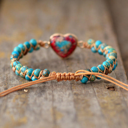 PASSIONATE HEART JASPER BRACELET