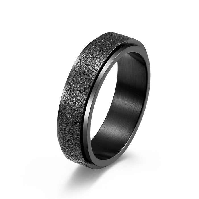Frosted Stress Relief Spinner Ring