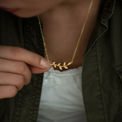Be-Leaf in Yourself Like I Do Tree Leaf Necklace