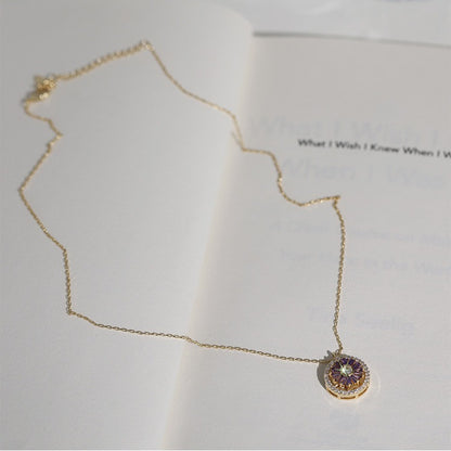Luxury Crystal Sunflower Fidget Necklace