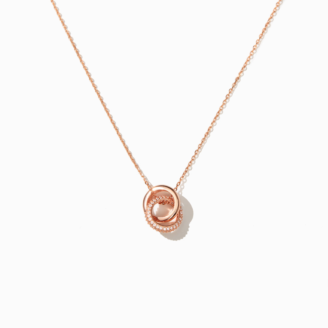 925 Sterling Silver Mother & Daughter Bond That Links Us Together Interlocking Necklace