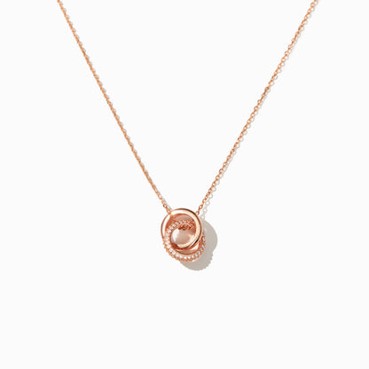 925 Sterling Silver Mother & Daughter Bond That Links Us Together Interlocking Necklace