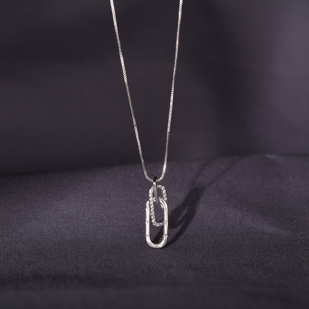 Linked Together Rectangle Interlocking Necklace