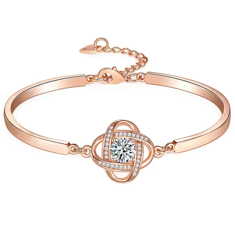 FOR DAUGHTER - I AM ALWAYS WITH YOU DIAMOND KNOT BRACELET