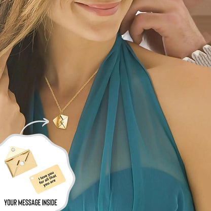 Tiny Wishful Envelope Necklace