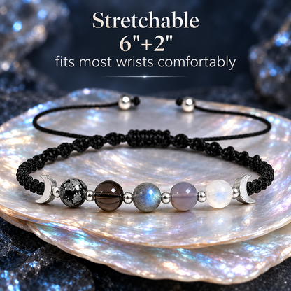 This Too Shall Pass Moon Phases Crystal Bracelet