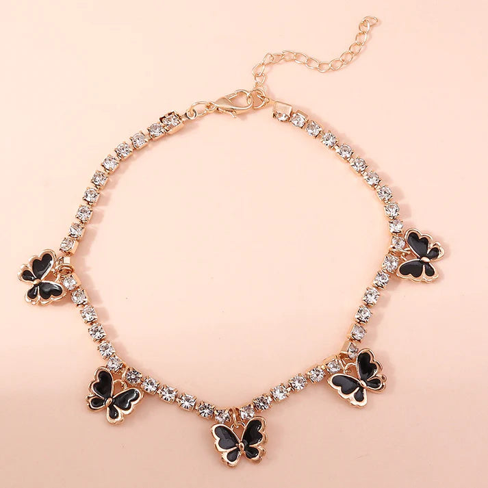 🦋Butterfly Anklets Rhinestone Tennis Chain