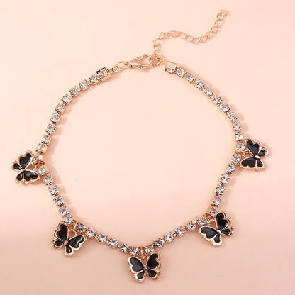 🦋Butterfly Anklets Rhinestone Tennis Chain
